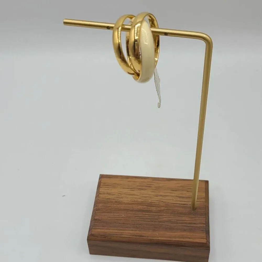 Talbots Gold Tone Off White Enamel Trinity Ring size 10? NWT!